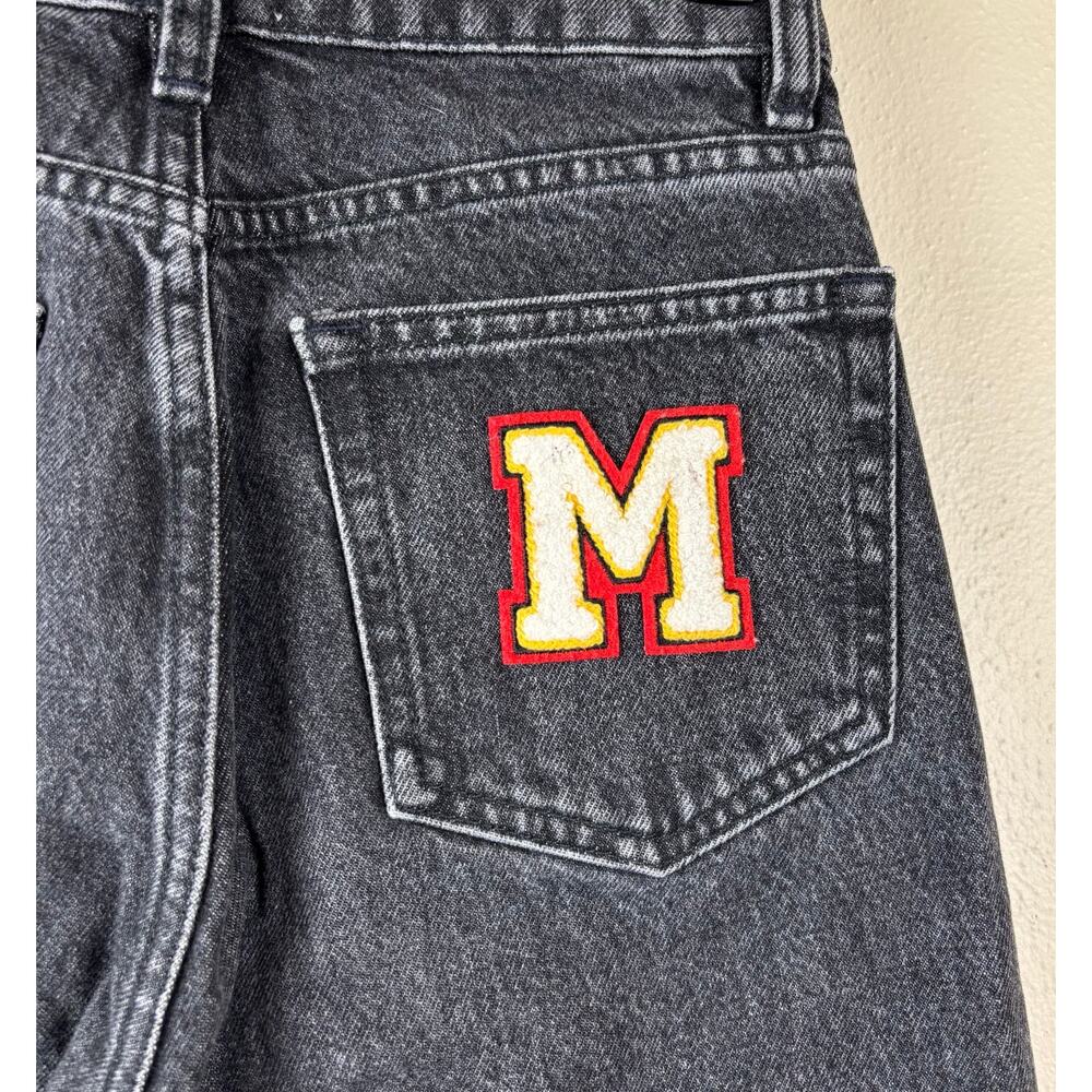 GANNI Black Stone Rigid Denim Swigy Jeans 25 With Patches - Picture 13 of 15